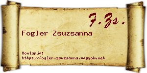 Fogler Zsuzsanna névjegykártya