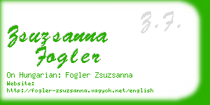 zsuzsanna fogler business card
